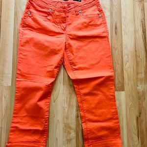 Ladie sz 6 Coral Orange Crop Jeans